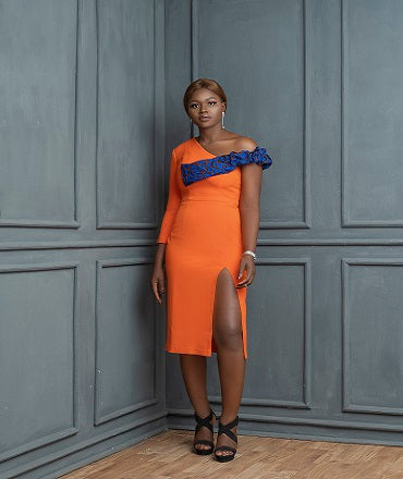 “Drip Chic” High Slit Dress