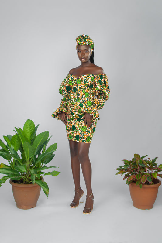 AREWA African Print Skirt