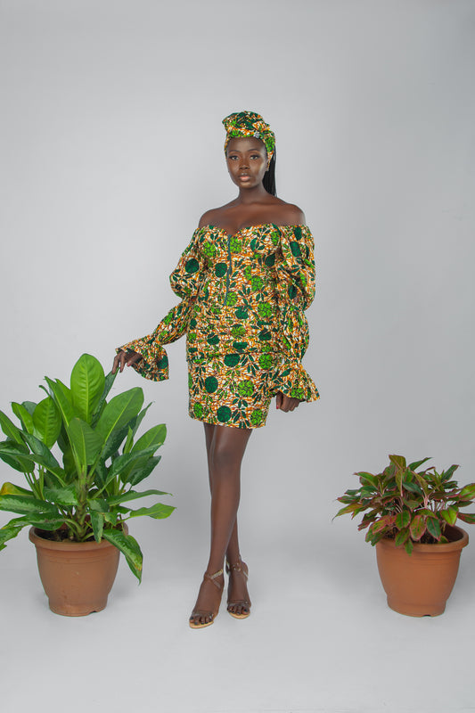 AREWA African Print Skirt