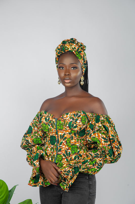 AREWA African Print Top