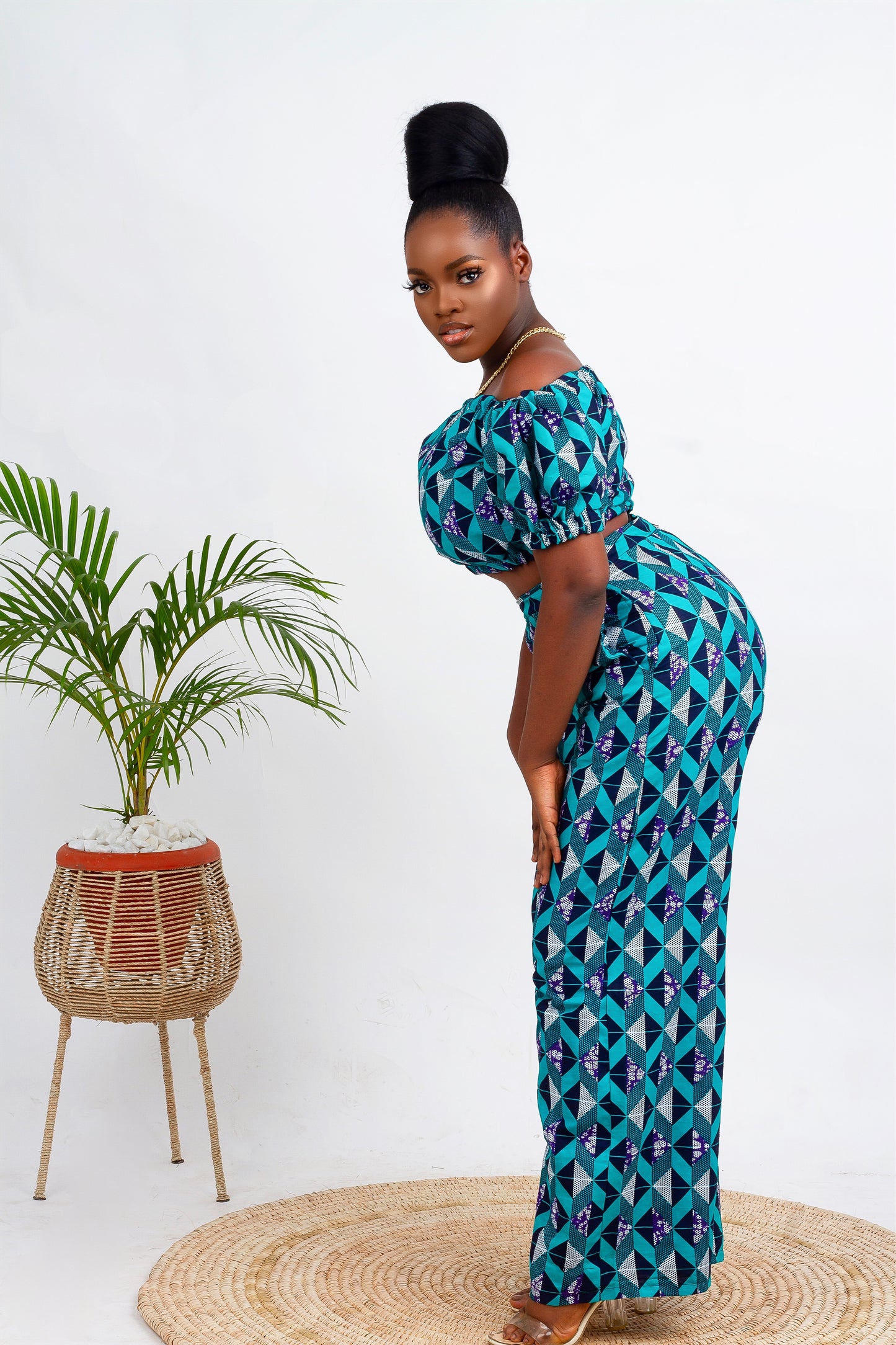 Nne African Print Pant Set