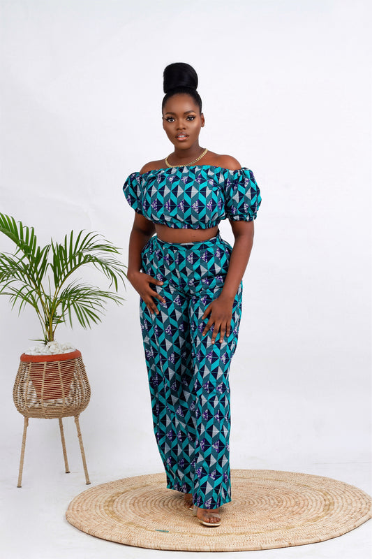 Nne African Print Pant Set