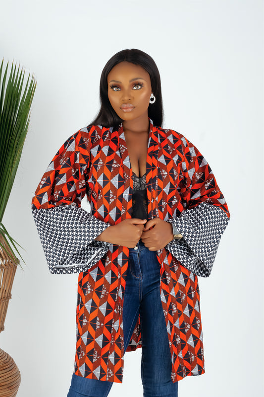 Tife African Print Kimono